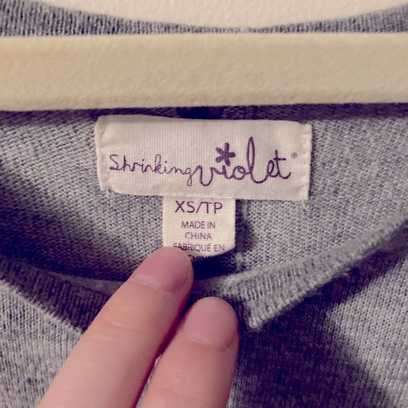 Shrinking Violent Long Grey Sweater Crew Neck Thin Sweater Women’s Extra Small - Picture 4 of 5